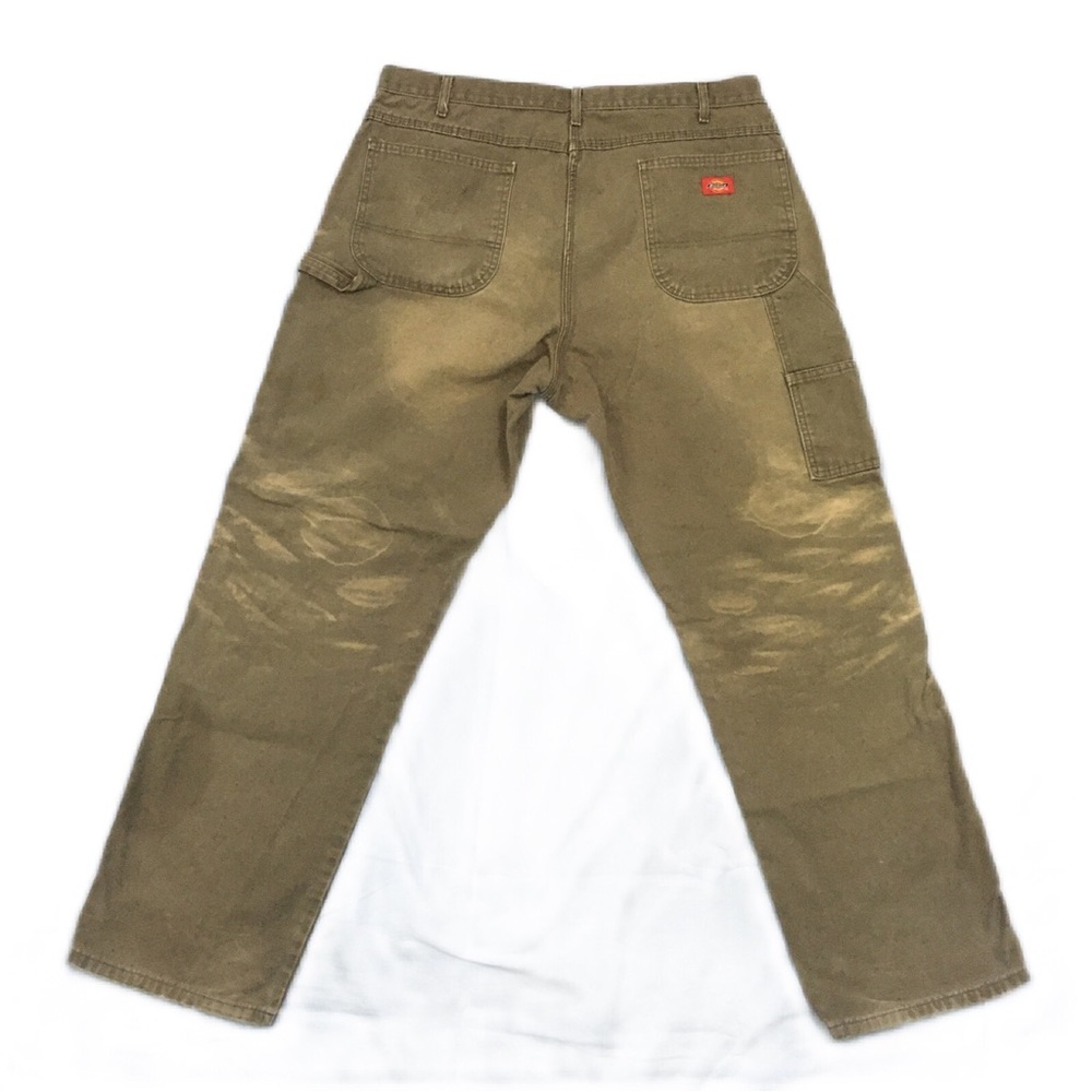 Dickies Distressed Heavy Canvas Workwear Pants Green